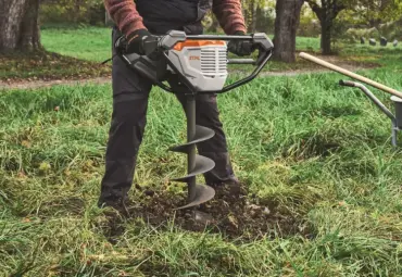 Pirmasis Stihl akumuliatorinis žemės grąžtas