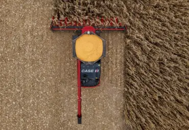 Plačiausia Case IH kukurūzų grūdų pjaunamoji Europoje