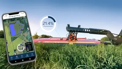 Sausųjų medžiagų jutiklis Vicon diskinėms šienapjovėms