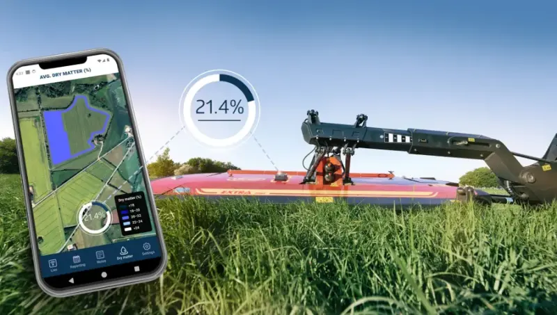 Sausųjų medžiagų jutiklis Vicon diskinėms šienapjovėms