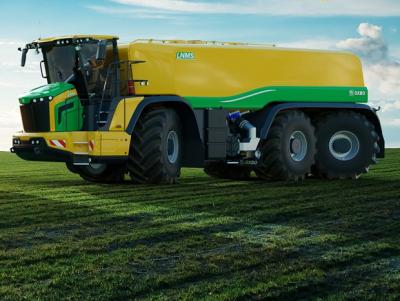 Oxbo plečia savaeigių srutų įterpimo kombainų portfelį – kuriamas didelės talpos 6 ratų AT5106