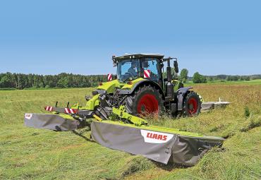 Pakabinama trijų sekcijų rotacinė diskinė žoliapjovė Claas Disco 1010